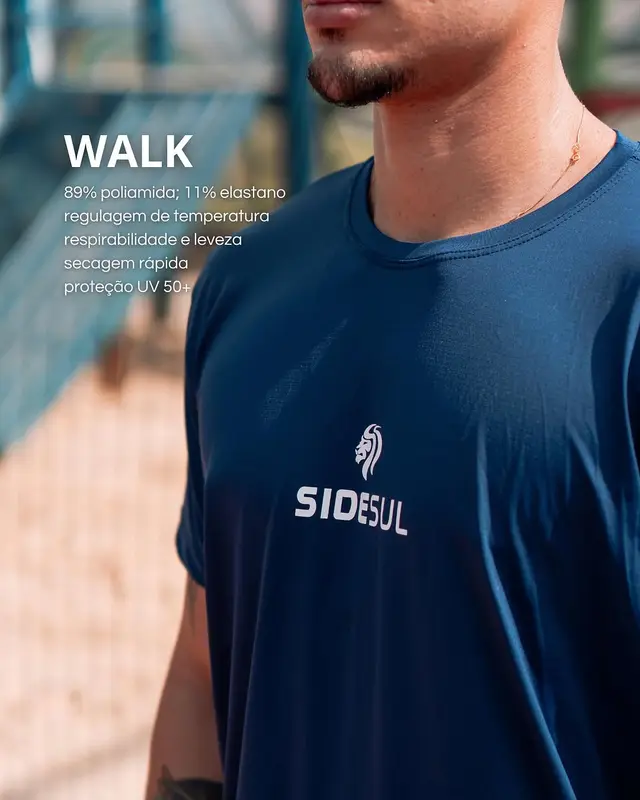 Tecido Walk Stretch — poliamida com elastano e proteção UV50+